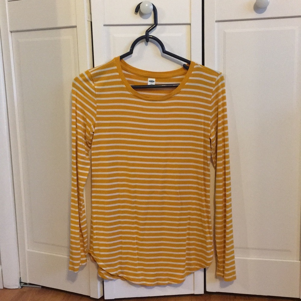 Old Navy Mustard Stripe Long Sleeve